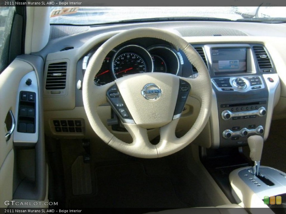 Beige Interior Dashboard for the 2011 Nissan Murano SL AWD #45588155