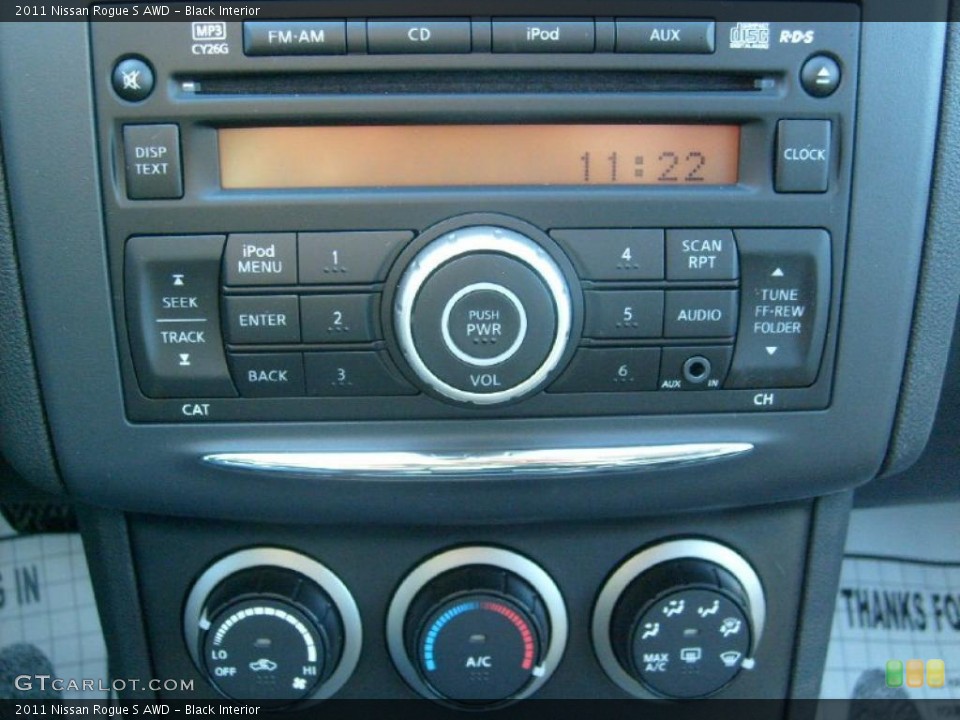 Black Interior Controls for the 2011 Nissan Rogue S AWD #45588851