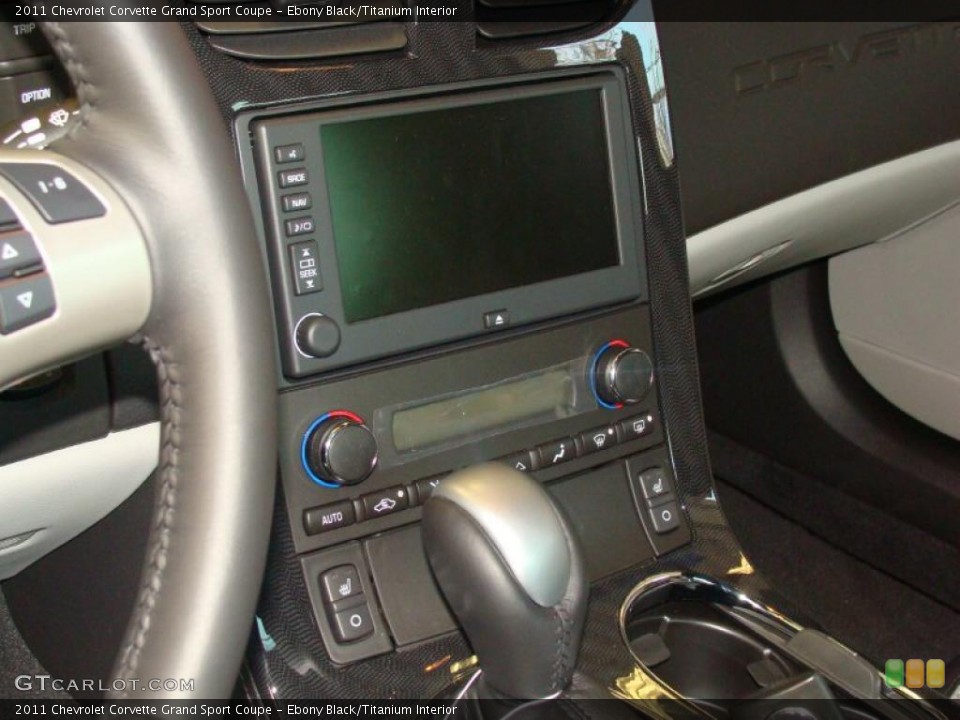 Ebony Black/Titanium Interior Controls for the 2011 Chevrolet Corvette Grand Sport Coupe #45589387