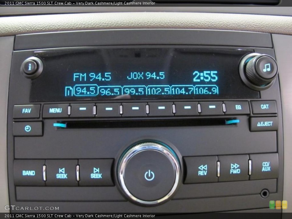 Very Dark Cashmere/Light Cashmere Interior Controls for the 2011 GMC Sierra 1500 SLT Crew Cab #45589779