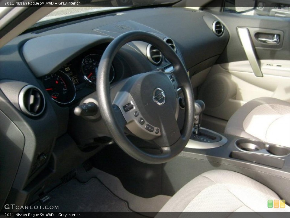 Gray Interior Prime Interior for the 2011 Nissan Rogue SV AWD #45590087