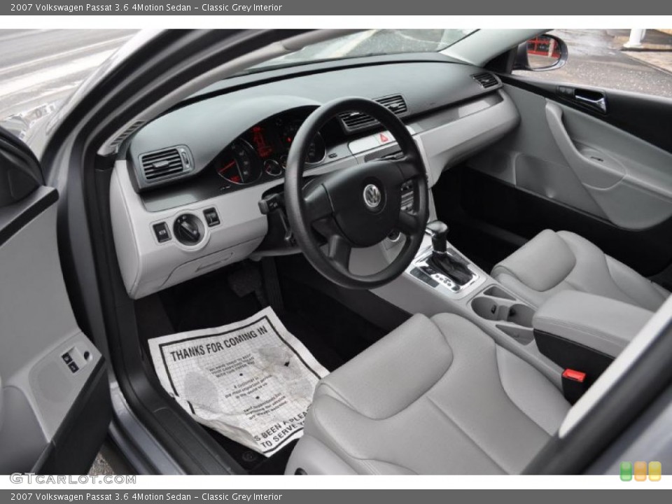 Classic Grey Interior Prime Interior for the 2007 Volkswagen Passat 3.6 4Motion Sedan #45590859