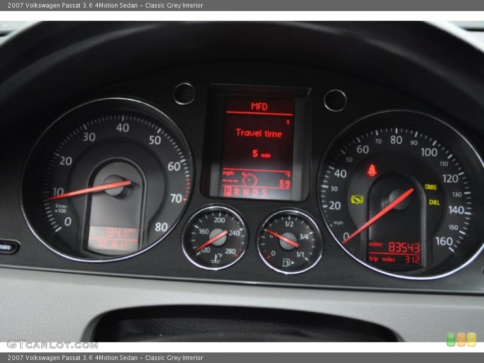Classic Grey Interior Gauges for the 2007 Volkswagen Passat 3.6 4Motion Sedan #45590931