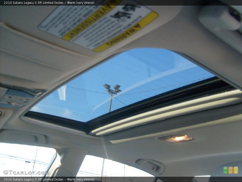 Warm Ivory Interior Sunroof for the 2010 Subaru Legacy 3.6R Limited Sedan #45592551