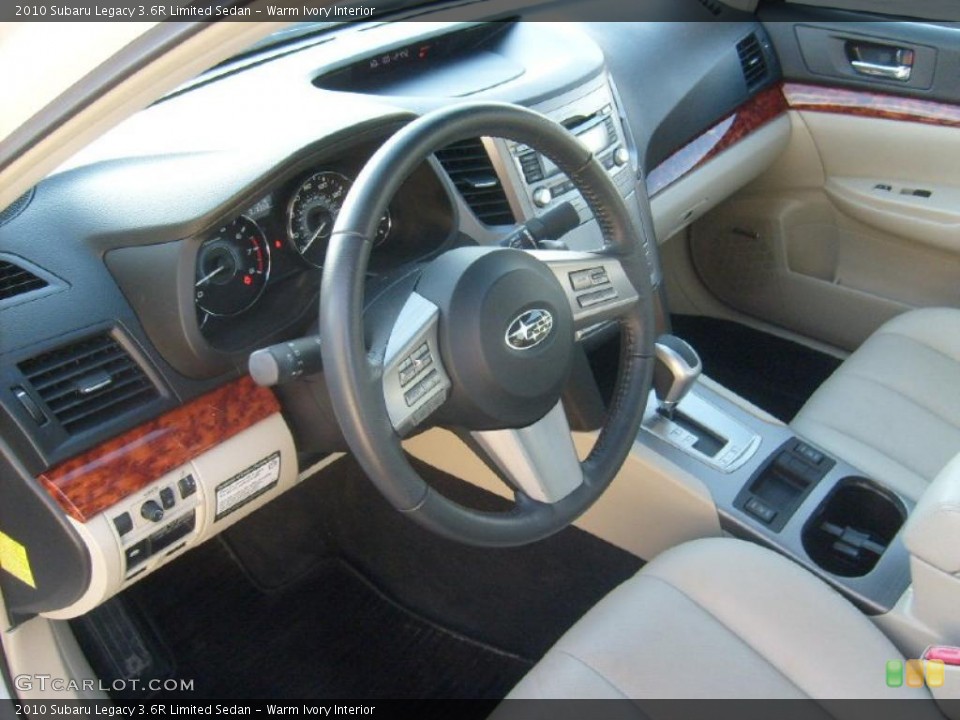 Warm Ivory Interior Prime Interior for the 2010 Subaru Legacy 3.6R Limited Sedan #45592615