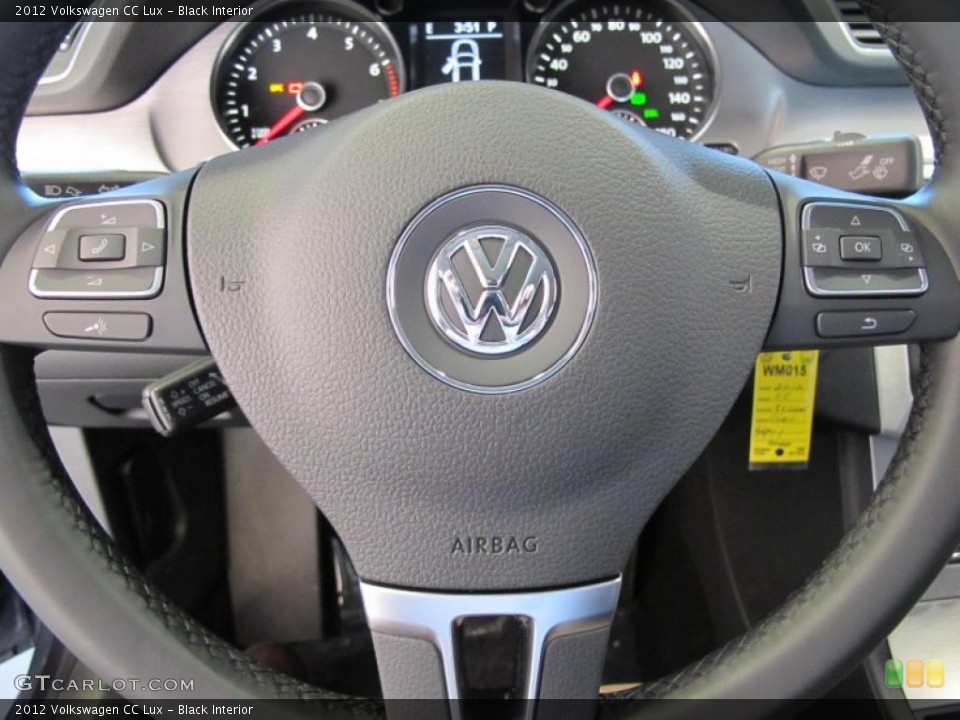 Black Interior Steering Wheel for the 2012 Volkswagen CC Lux #45593007