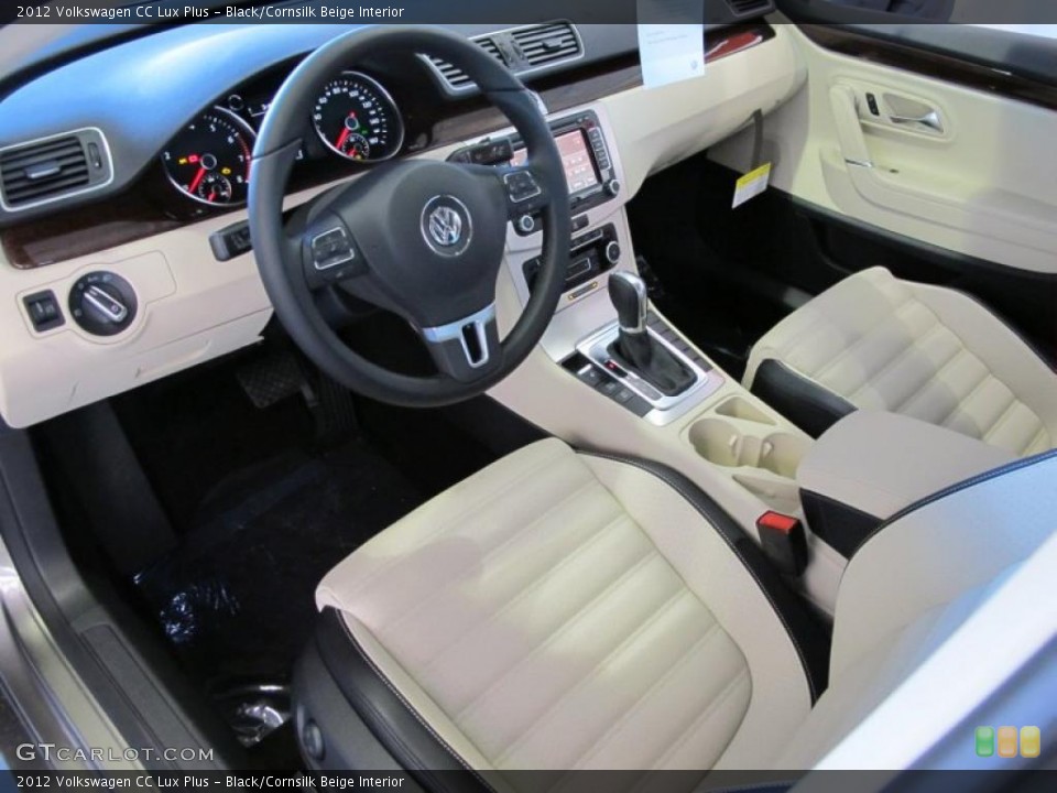 Black/Cornsilk Beige Interior Photo for the 2012 Volkswagen CC Lux Plus #45593095