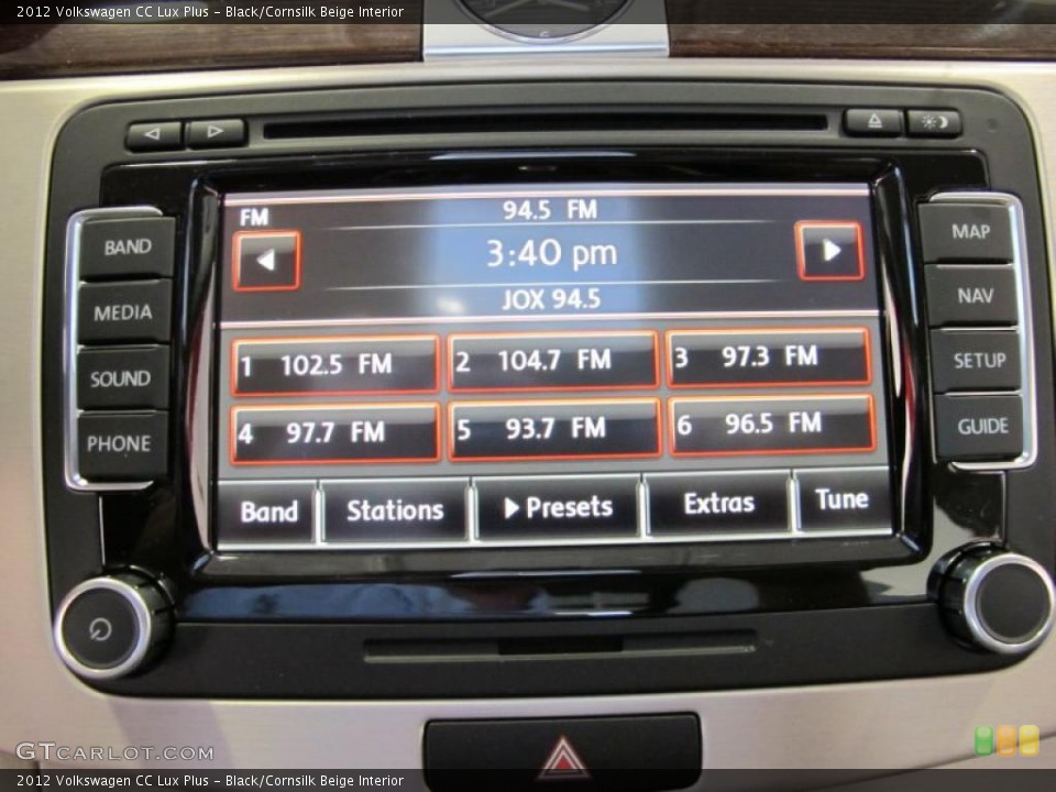 Black/Cornsilk Beige Interior Controls for the 2012 Volkswagen CC Lux Plus #45593103