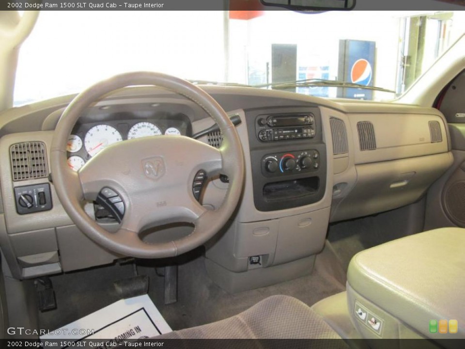 Taupe Interior Dashboard for the 2002 Dodge Ram 1500 SLT Quad Cab #45593931