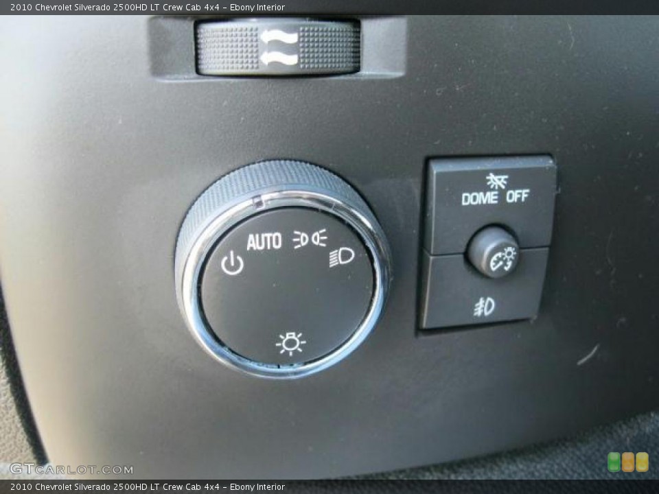 Ebony Interior Controls for the 2010 Chevrolet Silverado 2500HD LT Crew Cab 4x4 #45594465