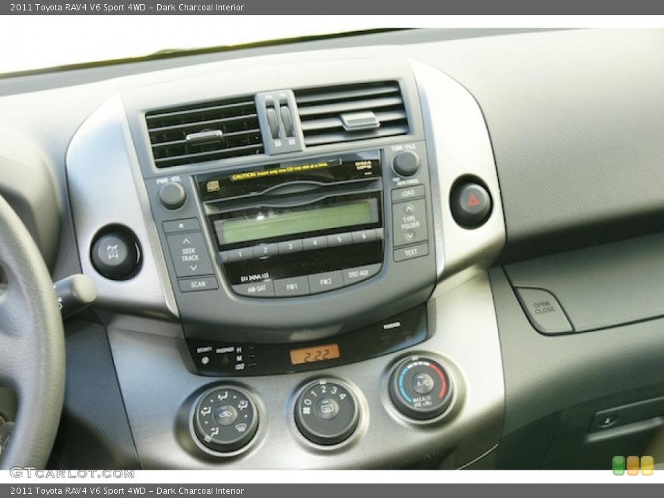 Dark Charcoal Interior Controls for the 2011 Toyota RAV4 V6 Sport 4WD #45595584