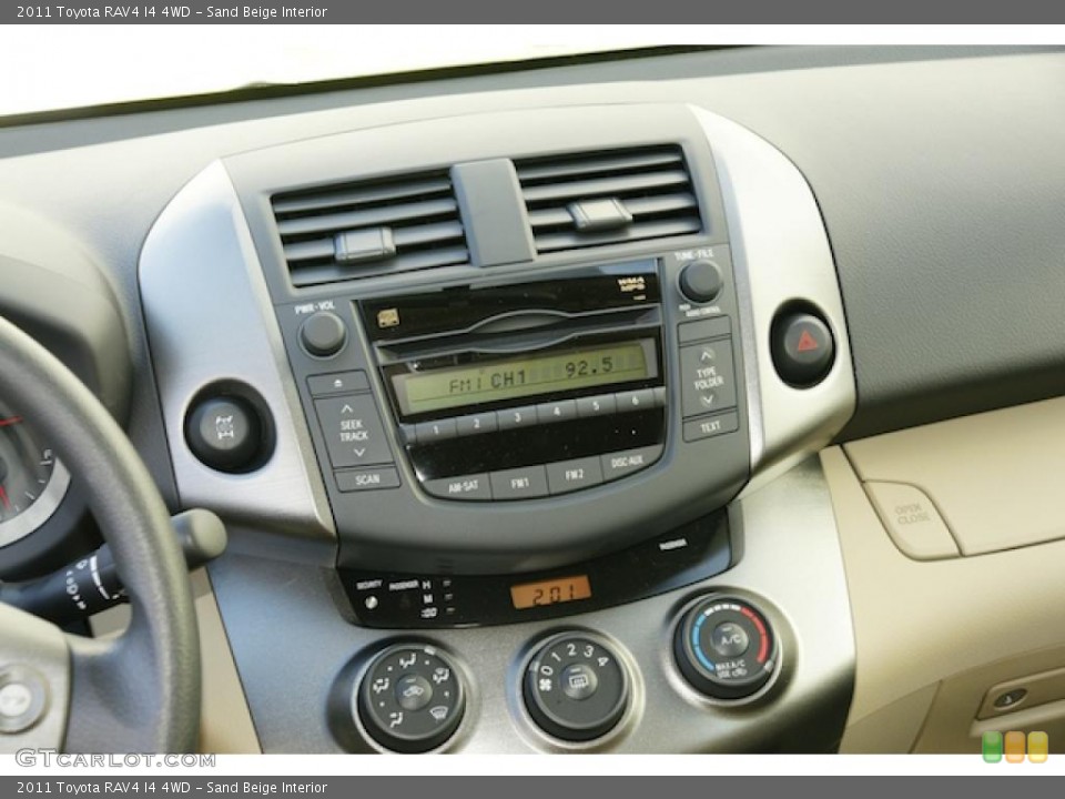 Sand Beige Interior Controls for the 2011 Toyota RAV4 I4 4WD #45595888