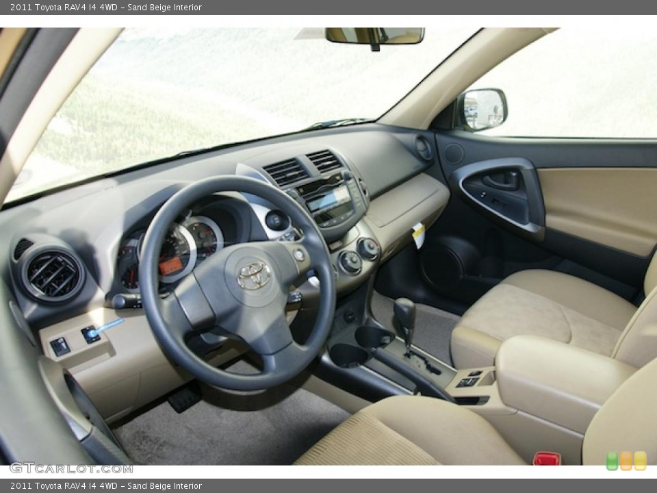 Sand Beige Interior Prime Interior for the 2011 Toyota RAV4 I4 4WD #45595916