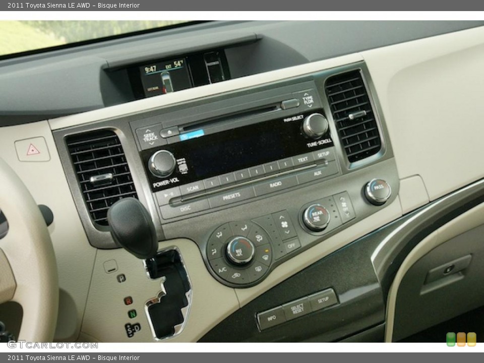 Bisque Interior Controls for the 2011 Toyota Sienna LE AWD #45596416