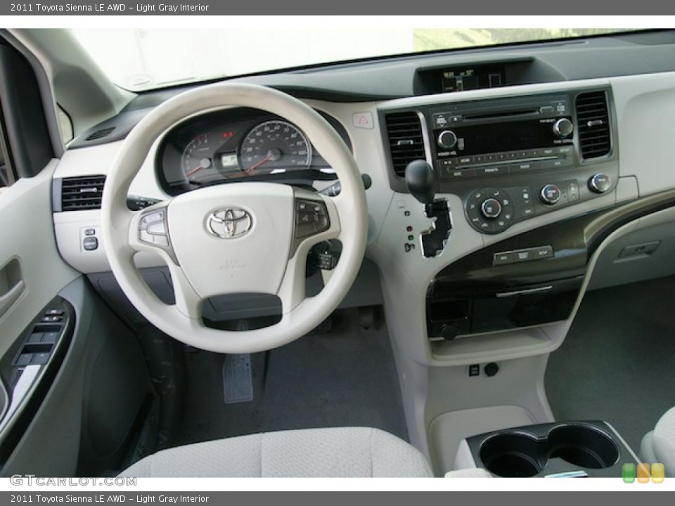 Light Gray Interior Dashboard for the 2011 Toyota Sienna LE AWD #45596968
