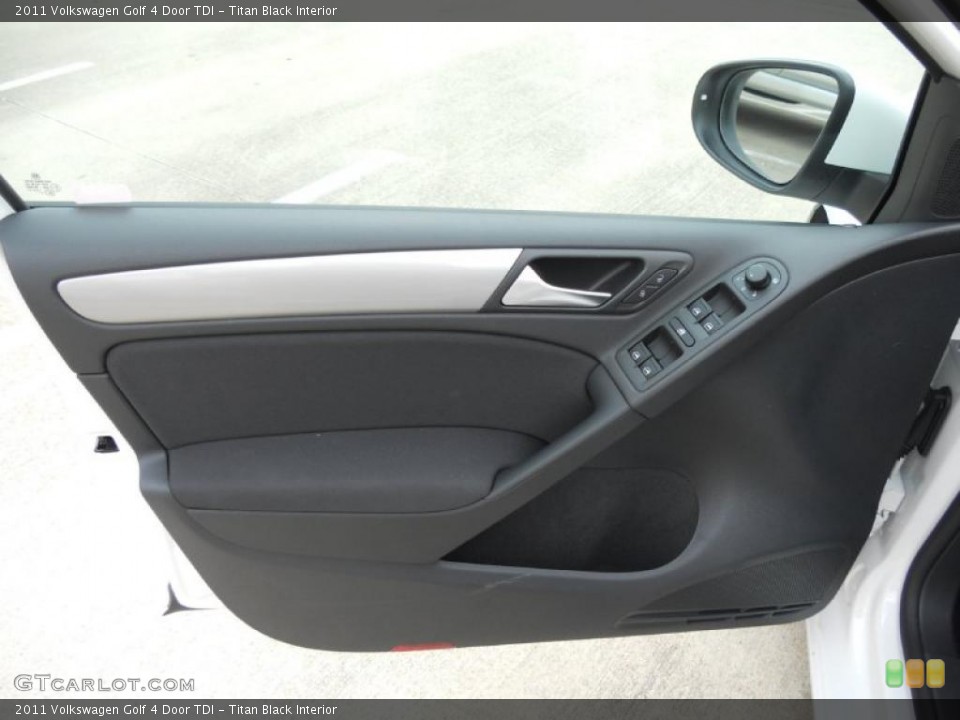 Titan Black Interior Door Panel for the 2011 Volkswagen Golf 4 Door TDI #45599465