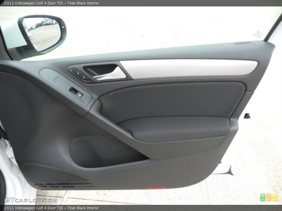Titan Black Interior Door Panel for the 2011 Volkswagen Golf 4 Door TDI #45599477