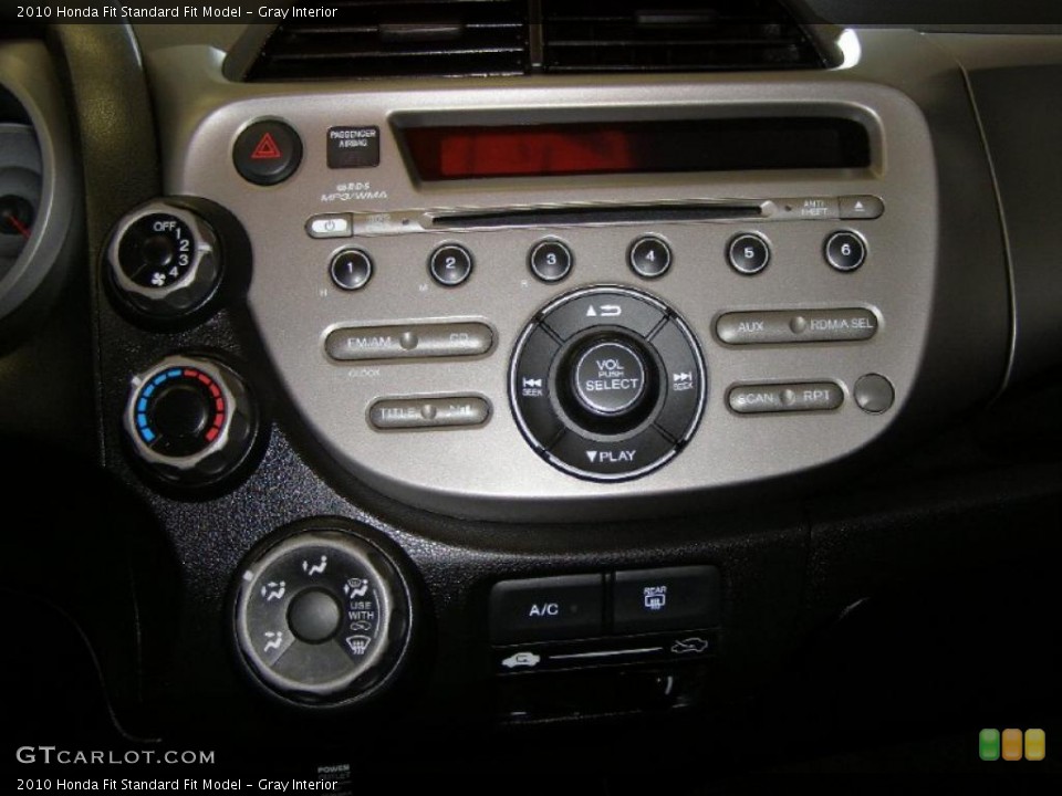 Gray Interior Controls for the 2010 Honda Fit  #45600697