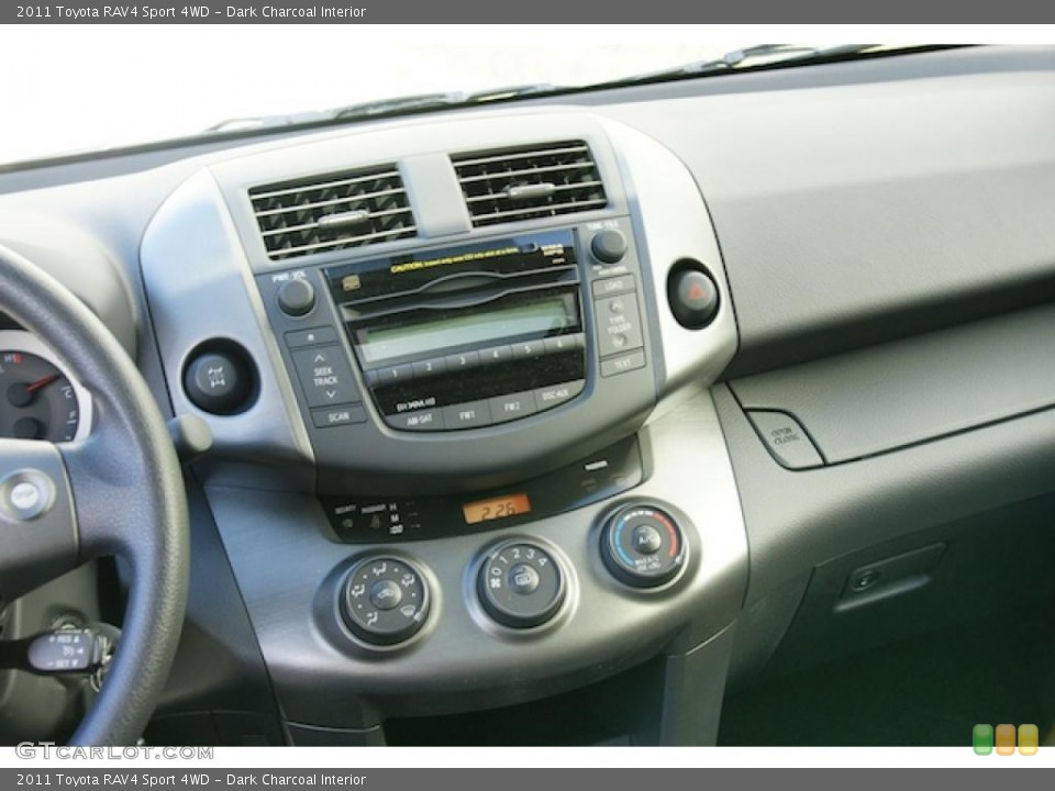 Dark Charcoal Interior Controls for the 2011 Toyota RAV4 Sport 4WD #45601657