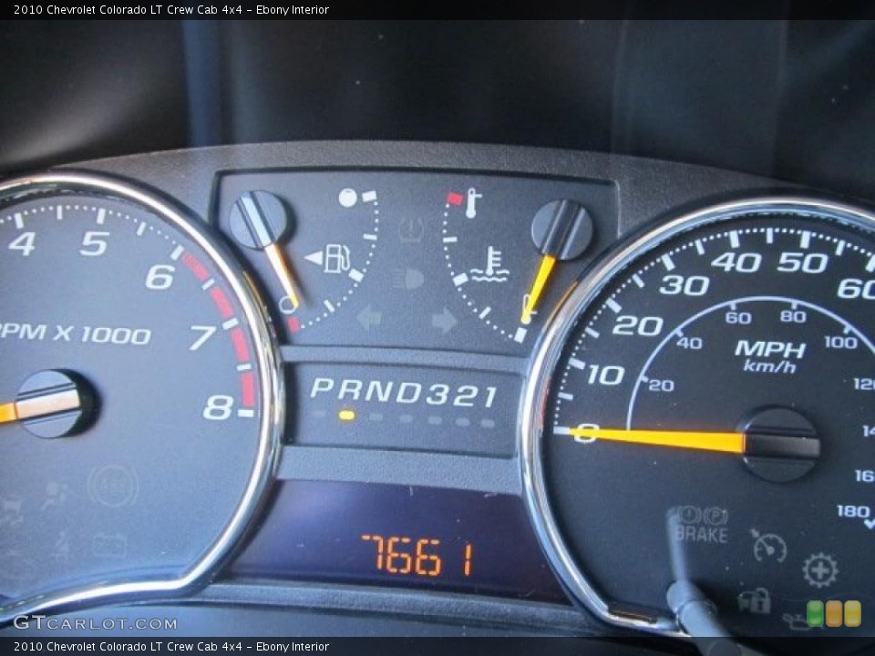 Ebony Interior Gauges for the 2010 Chevrolet Colorado LT Crew Cab 4x4 #45605175