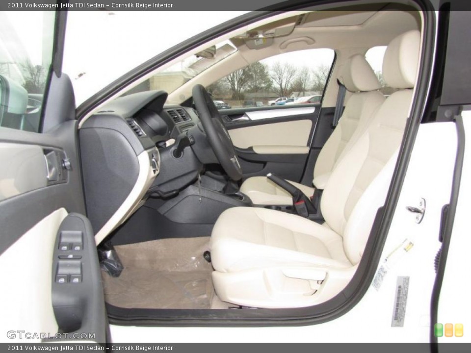 Cornsilk Beige Interior Photo for the 2011 Volkswagen Jetta TDI Sedan #45609234