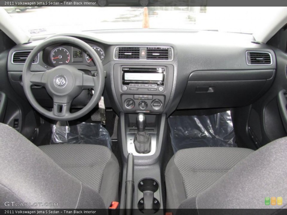 Titan Black Interior Dashboard for the 2011 Volkswagen Jetta S Sedan #45609490