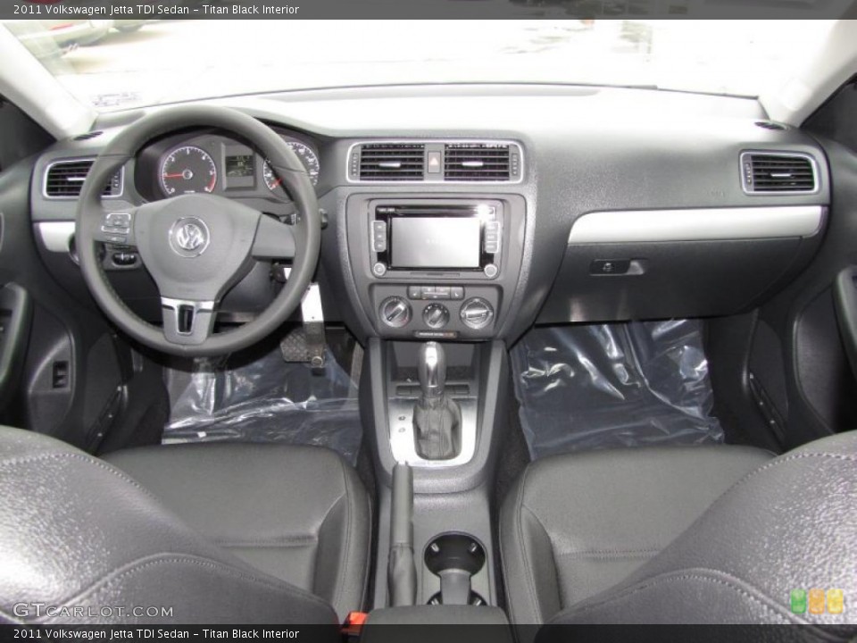 Titan Black Interior Dashboard for the 2011 Volkswagen Jetta TDI Sedan #45609702
