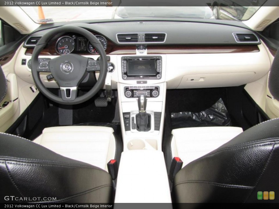 Black/Cornsilk Beige Interior Dashboard for the 2012 Volkswagen CC Lux Limited #45610074