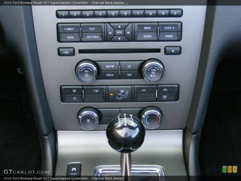 Charcoal Black Interior Controls for the 2010 Ford Mustang Roush 427 Supercharged Convertible #45611107