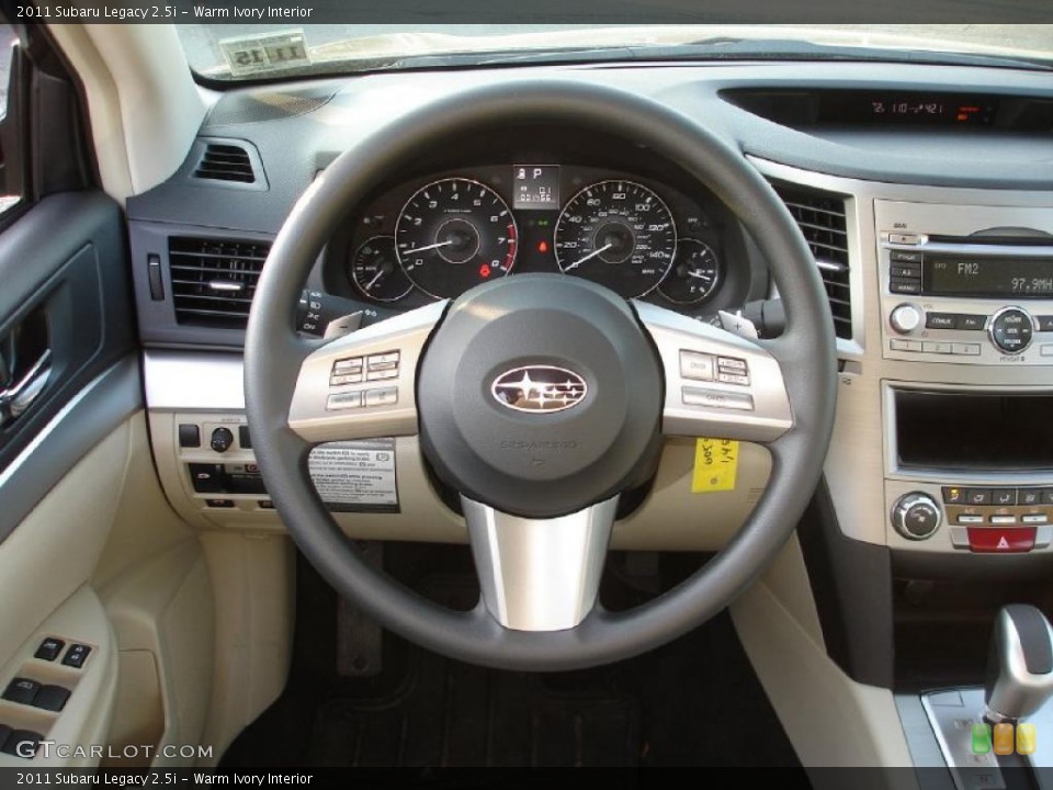 Warm Ivory Interior Steering Wheel for the 2011 Subaru Legacy 2.5i #45611535
