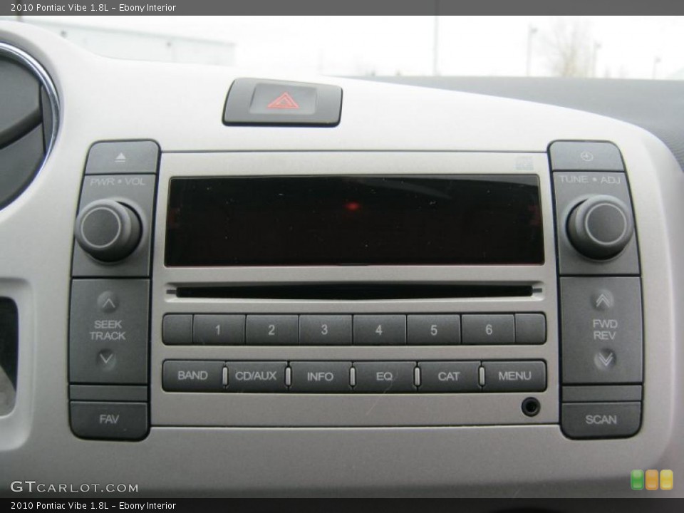 Ebony Interior Controls for the 2010 Pontiac Vibe 1.8L #45611680