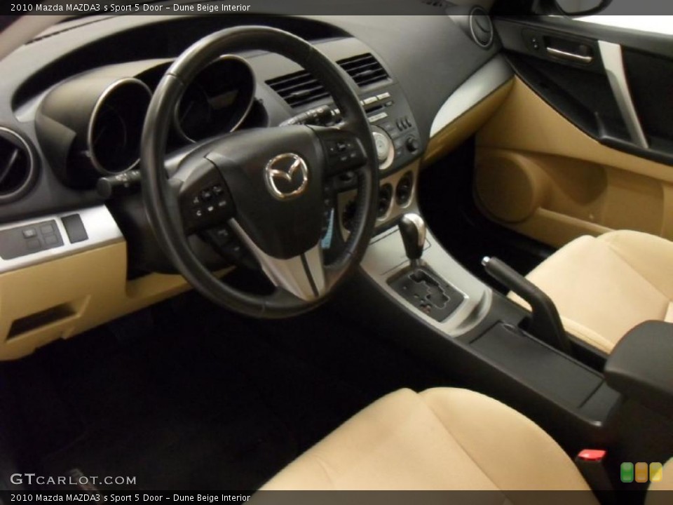 Dune Beige Interior Prime Interior for the 2010 Mazda MAZDA3 s Sport 5 Door #45613947