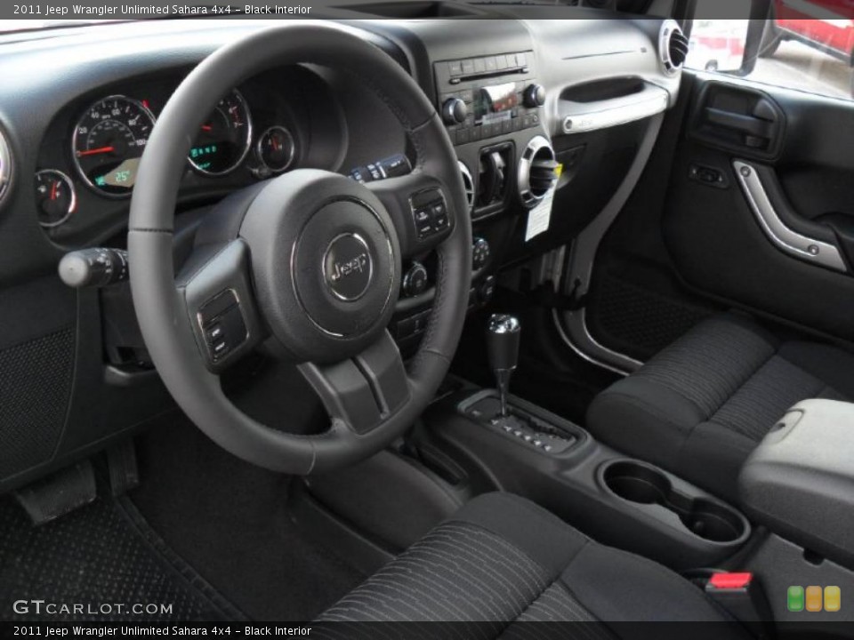 Black Interior Prime Interior for the 2011 Jeep Wrangler Unlimited Sahara 4x4 #45614331