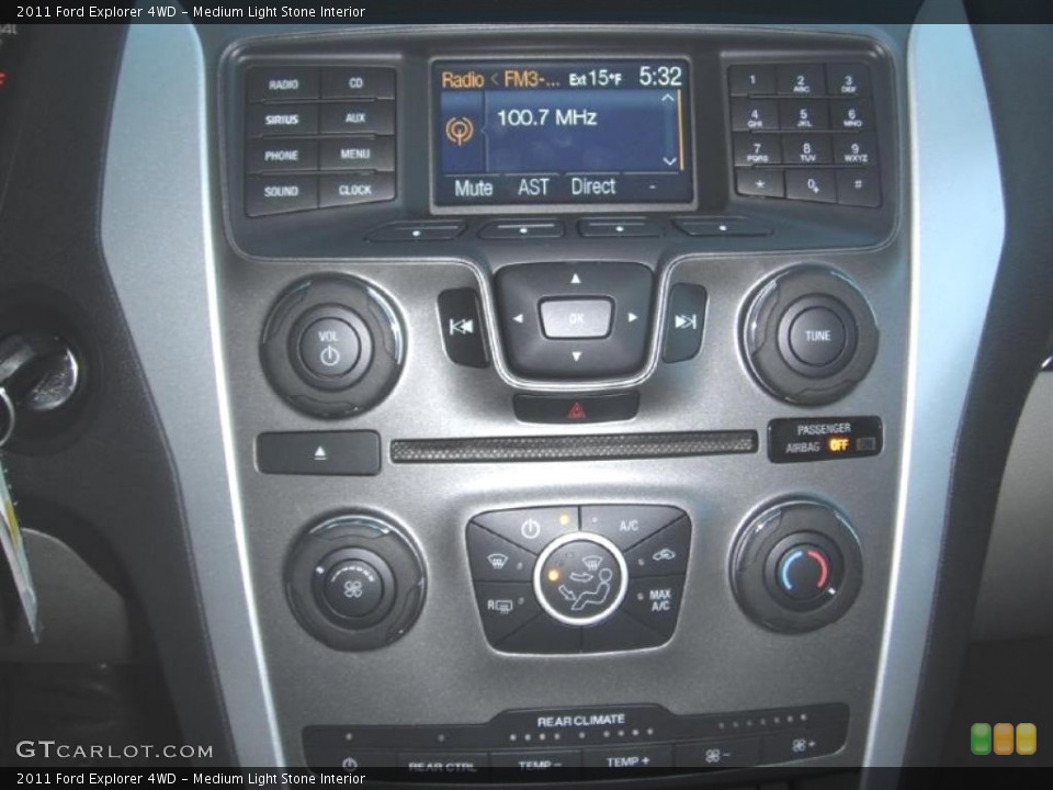 Medium Light Stone Interior Controls for the 2011 Ford Explorer 4WD #45616300