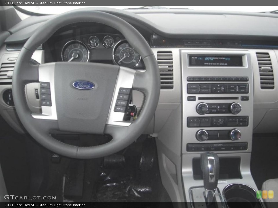 Medium Light Stone Interior Dashboard for the 2011 Ford Flex SE #45617380