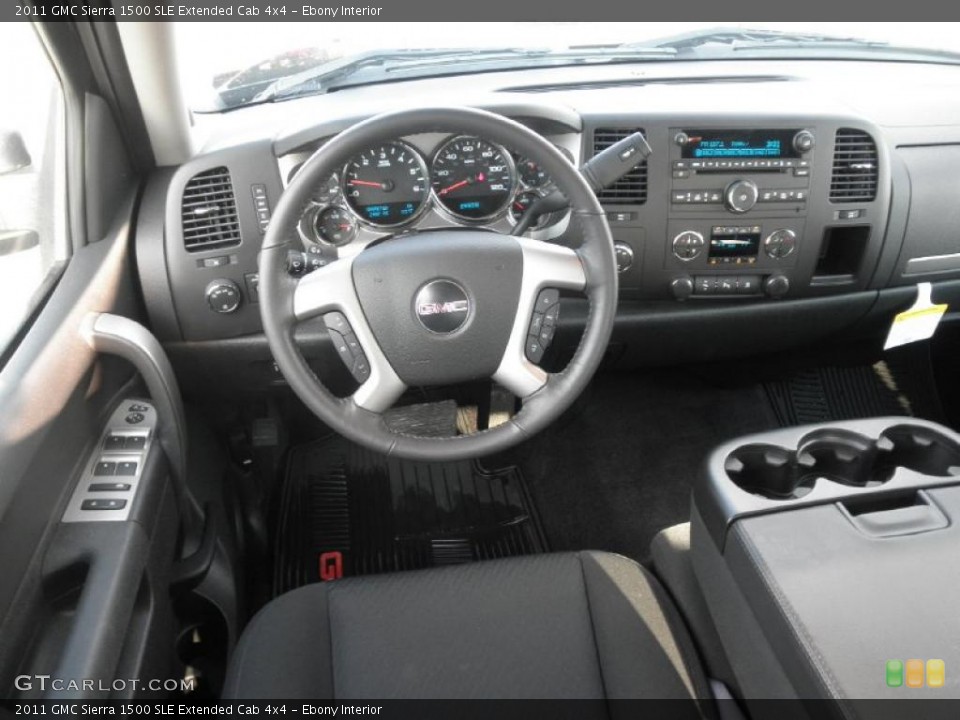 Ebony Interior Dashboard for the 2011 GMC Sierra 1500 SLE Extended Cab 4x4 #45617428