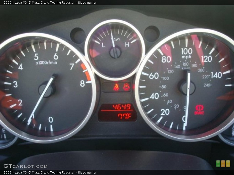 Black Interior Gauges for the 2009 Mazda MX-5 Miata Grand Touring Roadster #45620580