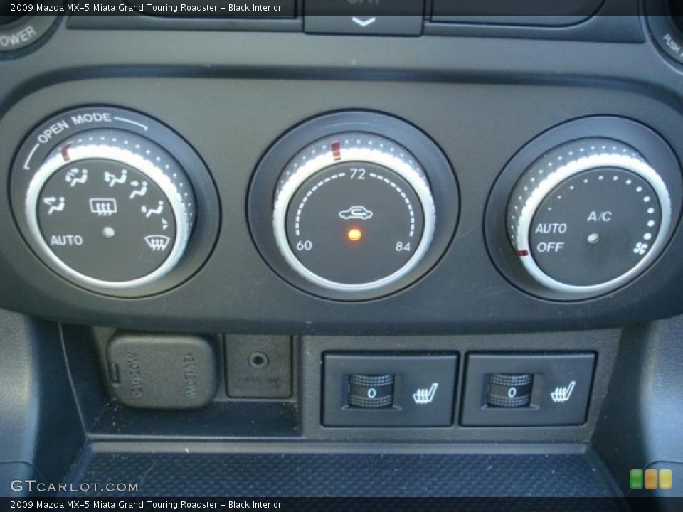 Black Interior Controls for the 2009 Mazda MX-5 Miata Grand Touring Roadster #45620592