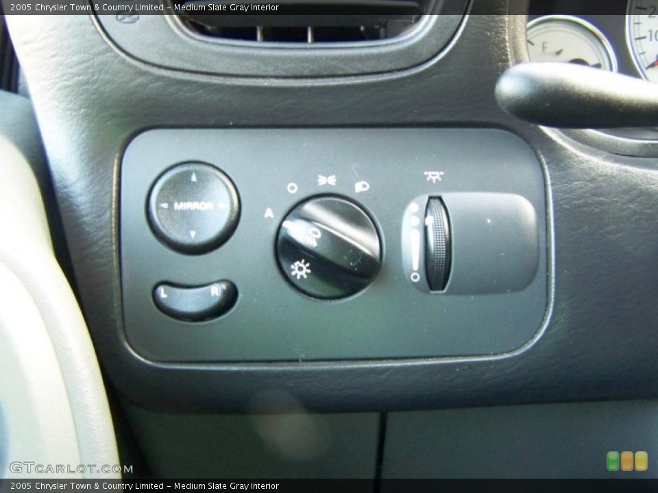 Medium Slate Gray Interior Controls for the 2005 Chrysler Town & Country Limited #45620736