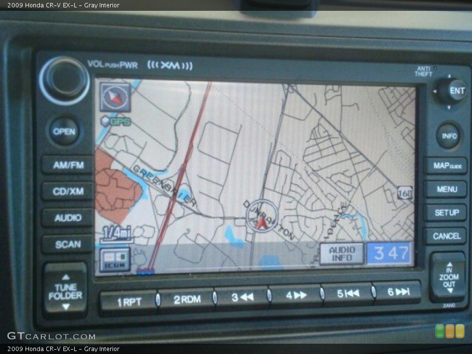 Gray Interior Navigation for the 2009 Honda CR-V EX-L #45622184
