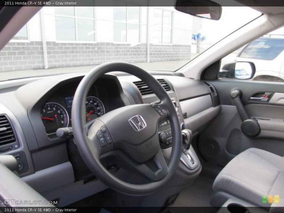 Gray Interior Dashboard for the 2011 Honda CR-V SE 4WD #45622820