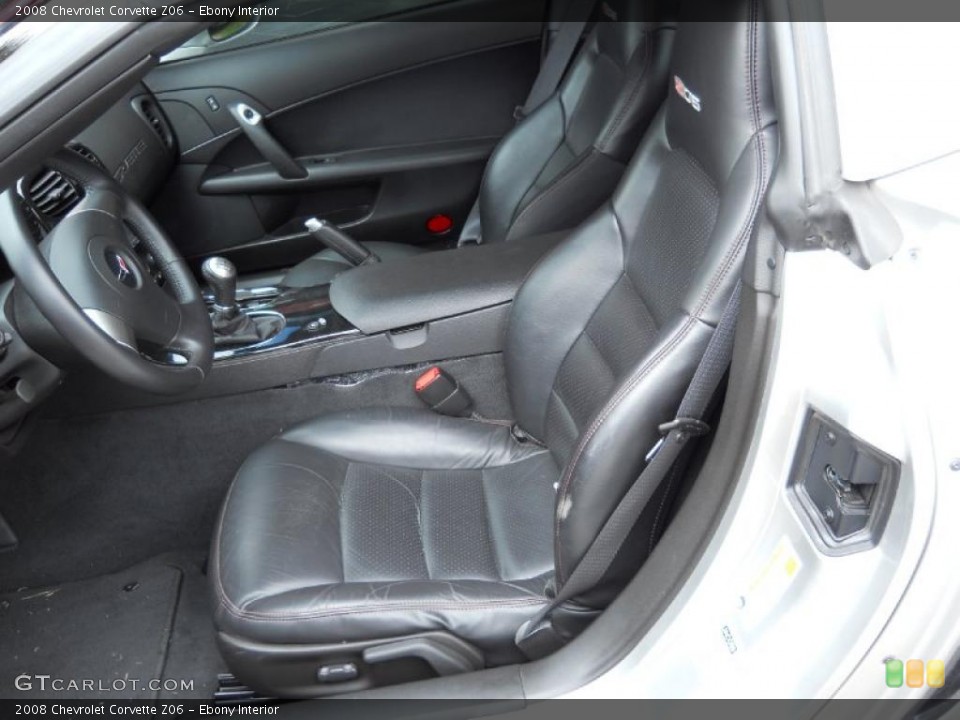Ebony Interior Photo for the 2008 Chevrolet Corvette Z06 #45630997