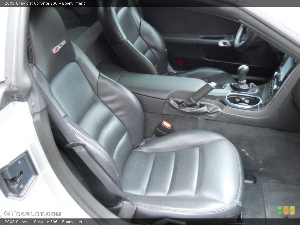 Ebony Interior Photo for the 2008 Chevrolet Corvette Z06 #45631105