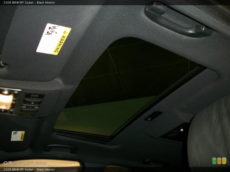 Black Interior Sunroof for the 2008 BMW M5 Sedan #45636277