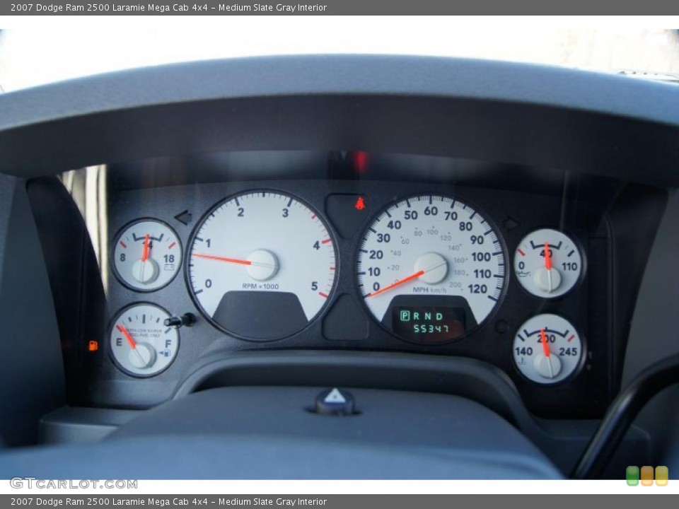 Medium Slate Gray Interior Gauges for the 2007 Dodge Ram 2500 Laramie Mega Cab 4x4 #45637182
