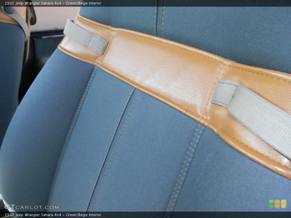 Green/Beige Interior Photo for the 1992 Jeep Wrangler Sahara 4x4 #45640094