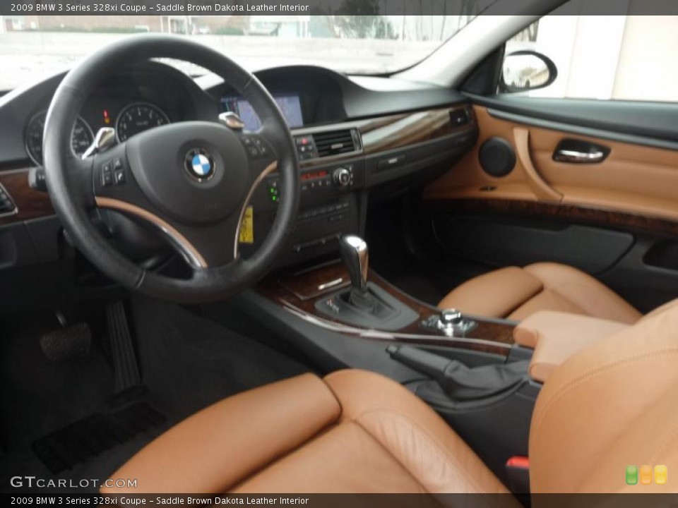 Saddle Brown Dakota Leather Interior Dashboard for the 2009 BMW 3 Series 328xi Coupe #45640586