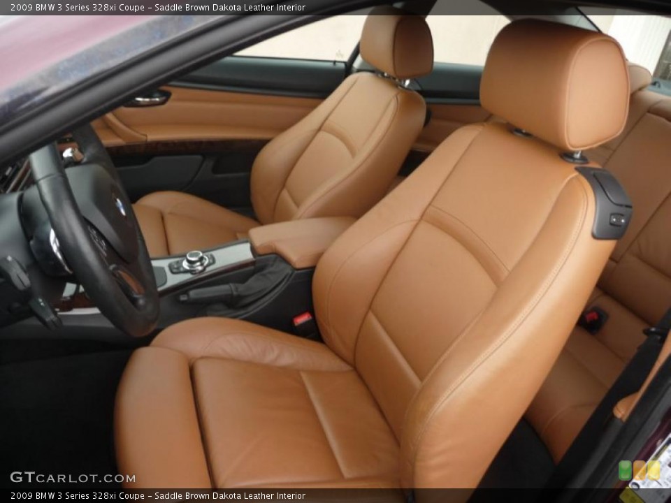 Saddle Brown Dakota Leather Interior Photo for the 2009 BMW 3 Series 328xi Coupe #45640622