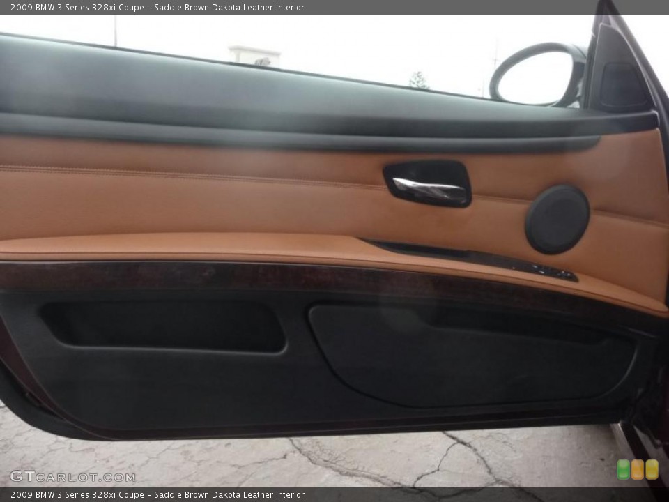 Saddle Brown Dakota Leather Interior Door Panel for the 2009 BMW 3 Series 328xi Coupe #45640645
