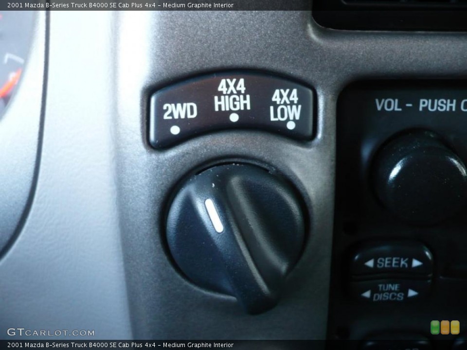Medium Graphite Interior Controls for the 2001 Mazda B-Series Truck B4000 SE Cab Plus 4x4 #45642257